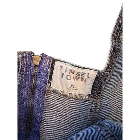 Tinseltown XL Blue Denim Jumpsuit Dress NWT - Picture 10 of 13